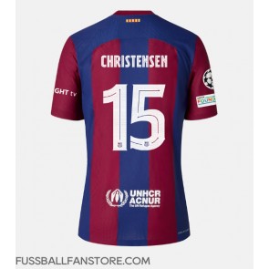 Barcelona Andreas Christensen #15 Replik Heimtrikot 2023-24 Kurzarm